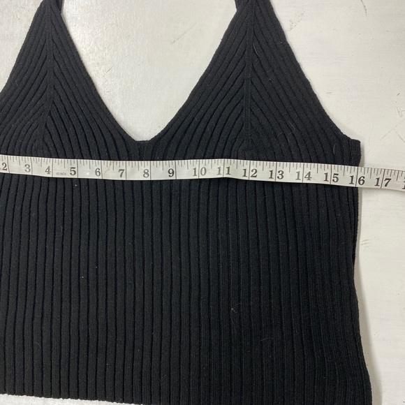 Anthropologie Black Ribbed Cut Out Camisole - Picture 7 of 8